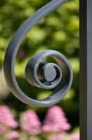 Handrail snub scroll detail.